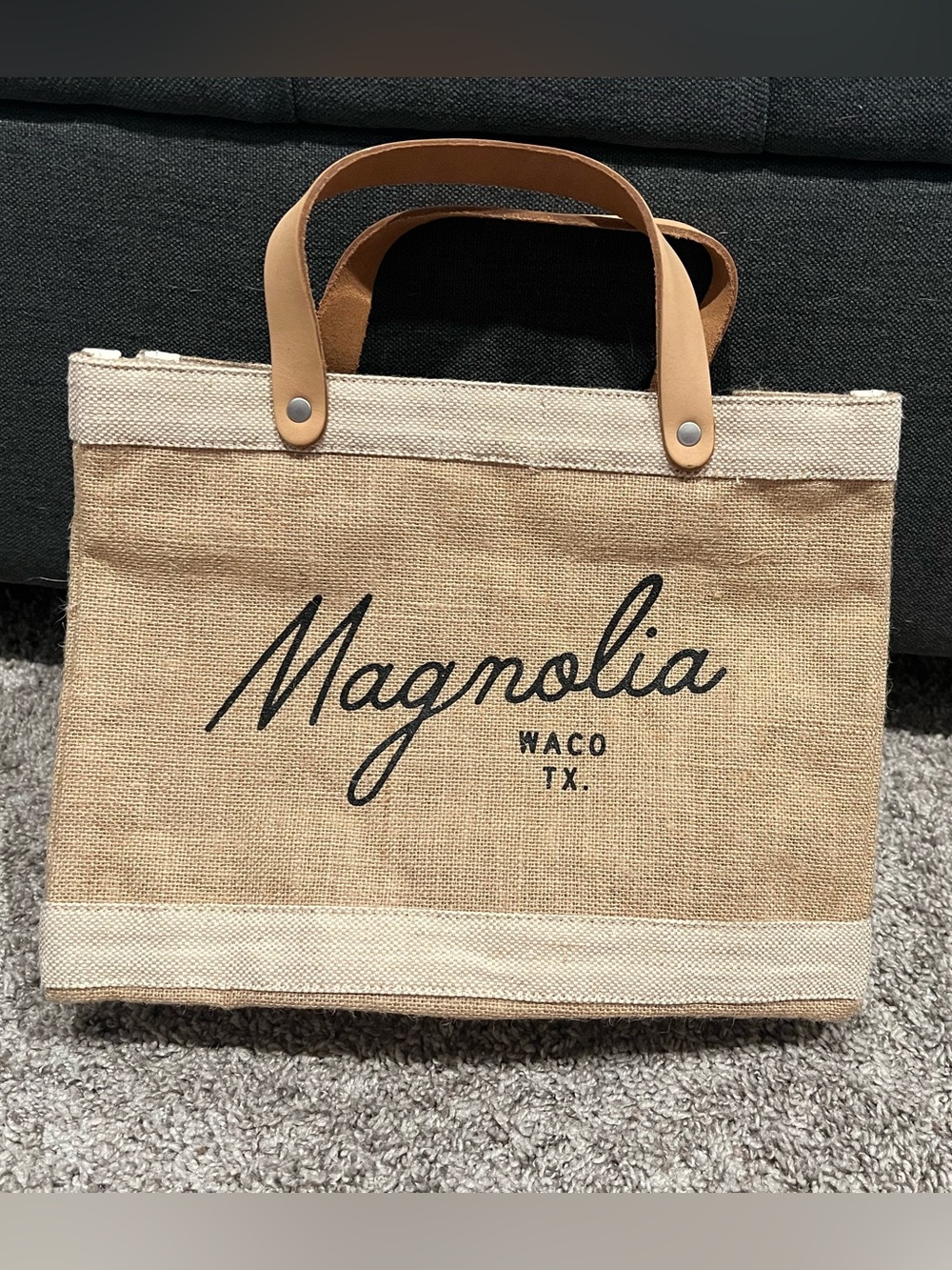 Magnolia Script Market Tote
